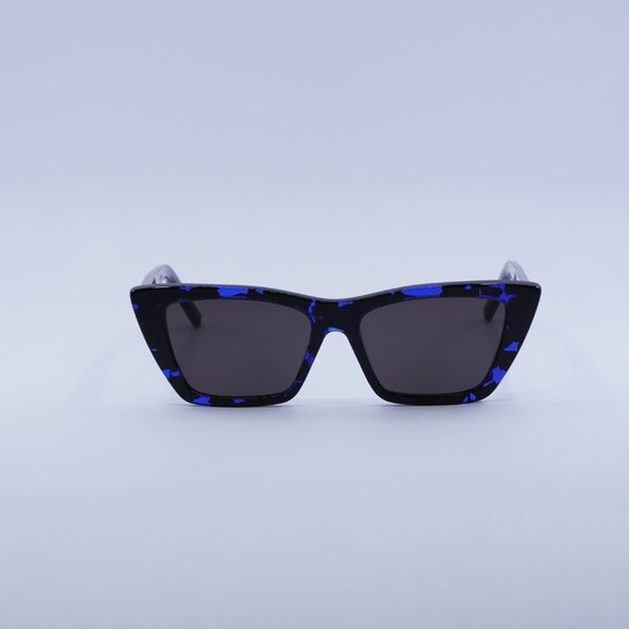 ?️New Saint Laurent SL 276 MICA 009 Sunglasses -Blue Havana Frame, Black Lenses main image 5